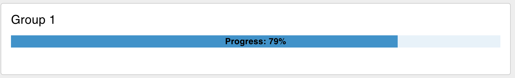 Displays a progress bar to show completion status.