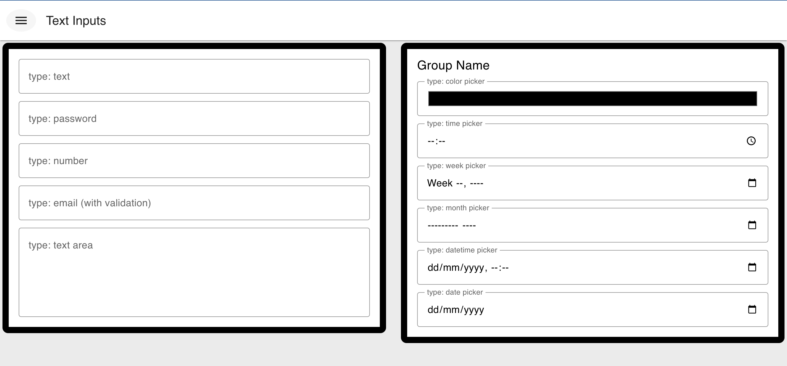 Example of styling applied to the Groups rendered in Dashboard 2.0